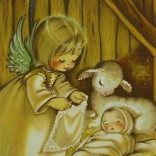 Схема вышивки «маленький ангел-хранитель»