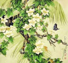№818132 - цветы, китай, живопись - оригинал