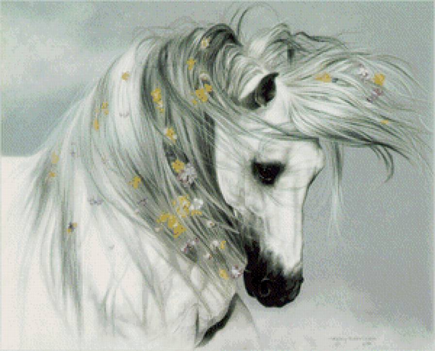 красивая лошадь - лошадь, животные, картина - предпросмотр