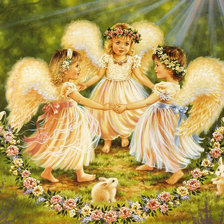 Схема вышивки «ангелочки»