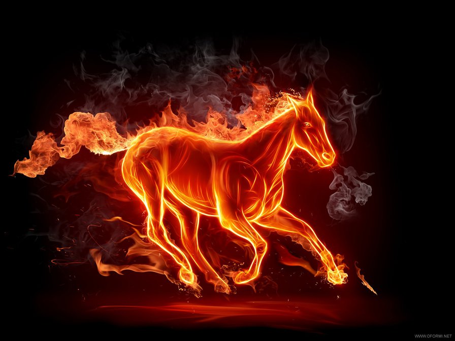 Огненная лошадь - конь, огонь, лошадь - оригинал