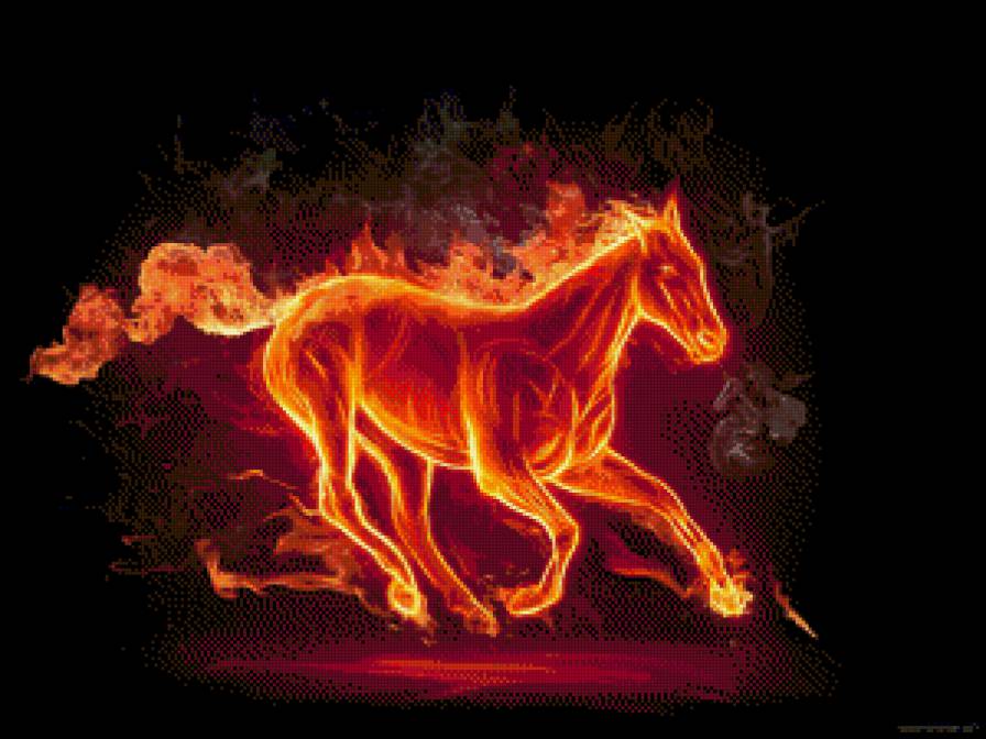 Огненная лошадь - конь, огонь, лошадь - предпросмотр