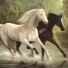 Оригинал схемы вышивки «лошади» (№830851)