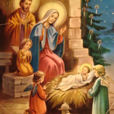 Схема вышивки «Мария  с младенцем»