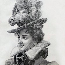Схема вышивки «шляпка 19  века»