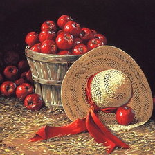 Схема вышивки «Яблочки красные.»