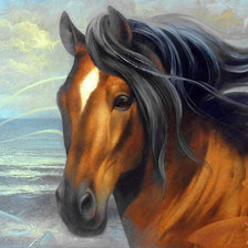 Оригинал схемы вышивки «лошадь» (№840177)