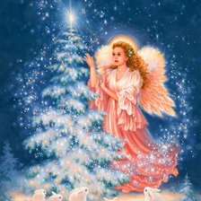Оригинал схемы вышивки «рождественский ангел» (№847427)