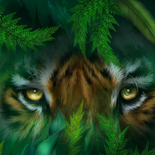 Схема вышивки «джунгли взгляд тигра»