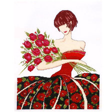 Оригинал схемы вышивки «Дама Rosa» (№862171)