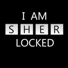 Схема вышивки «I am SHERLOCKED»