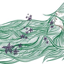 Оригинал схемы вышивки «зеленые волосы» (№867814)
