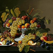 Схема вышивки «натюрморт с фруктами»