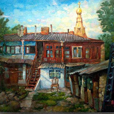 Оригинал схемы вышивки «Одесский дворик» (№874846)