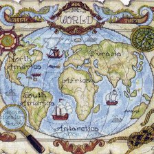 Оригинал схемы вышивки «Карта мира» (№879745)