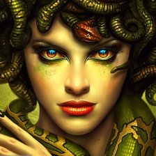 Схема вышивки «женщина-змея»