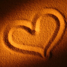 Схема вышивки «Сердце на песке»