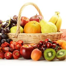 Схема вышивки «фрукты в корзине»