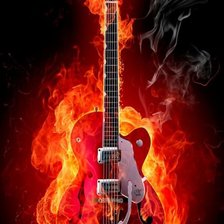 Схема вышивки «Гитара в огне»