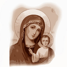 Схема вышивки «Казанская Богородица 2»