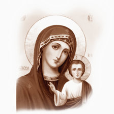 Схема вышивки «Казанская Богородица 1»
