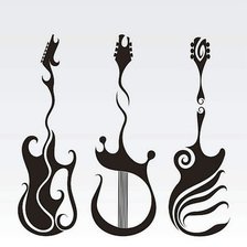 Схема вышивки «трио гитары»