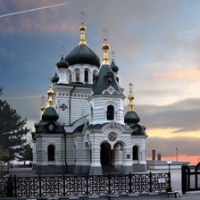 Схема вышивки «Форосская церковь в Крыму»