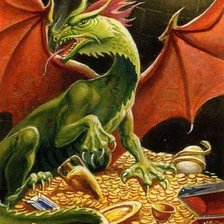 Схема вышивки «Зеленый дракон»