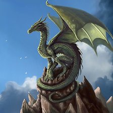 Оригинал схемы вышивки «Зеленый дракон» (№904441)