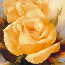 Оригинал схемы вышивки «желтые розы» (№909989)