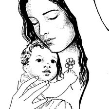 Схема вышивки «Maria y Jesus niño [10]»