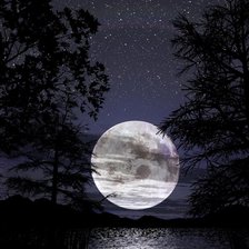Схема вышивки «лунная ночь»