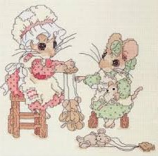 Схема вышивки «Мышки-малышки»