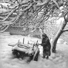 Оригинал схемы вышивки «Зима, снег, старушка» (№913193)