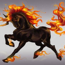 Схема вышивки «Найтмар-огненый конь»