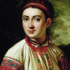 Схема вышивки «Тропинин В.А. -  Украинская девушка с Подолья 1800-е»