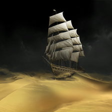 Схема вышивки «Корабль в пустыне»