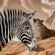Схема вышивки «зебра и леопард»