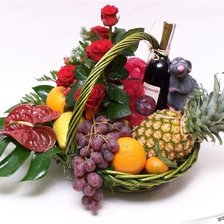 Схема вышивки «Корзинка с фруктами»