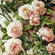 Схема вышивки «Панно "Розы в пастельных тонах"»