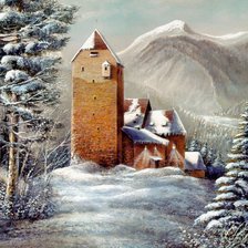 Оригинал схемы вышивки «средневековый замок» (№934303)