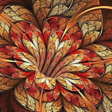 Схема вышивки «цветок фрактал»