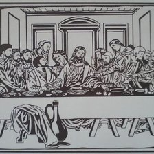 Схема вышивки «Ultima  Cena Jesus y sus Apostoles»