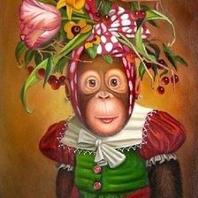 Схема вышивки «Забавная обезьянка»