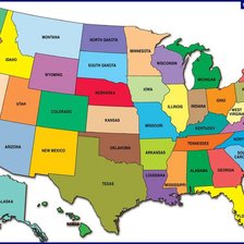Оригинал схемы вышивки «Карта США» (№955362)