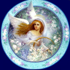 Оригинал схемы вышивки «девушка ангел» (№957421)