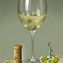 Схема вышивки «Натюрморт. Белое вино»