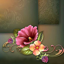 Схема вышивки «подушка с цветком»