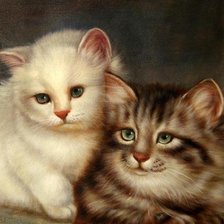 Оригинал схемы вышивки «милые котята» (№964655)