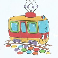Схема вышивки «трамвай»